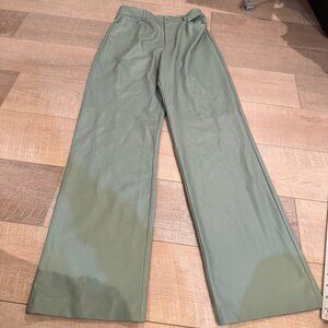 Women's Green Wide-Leg Pants